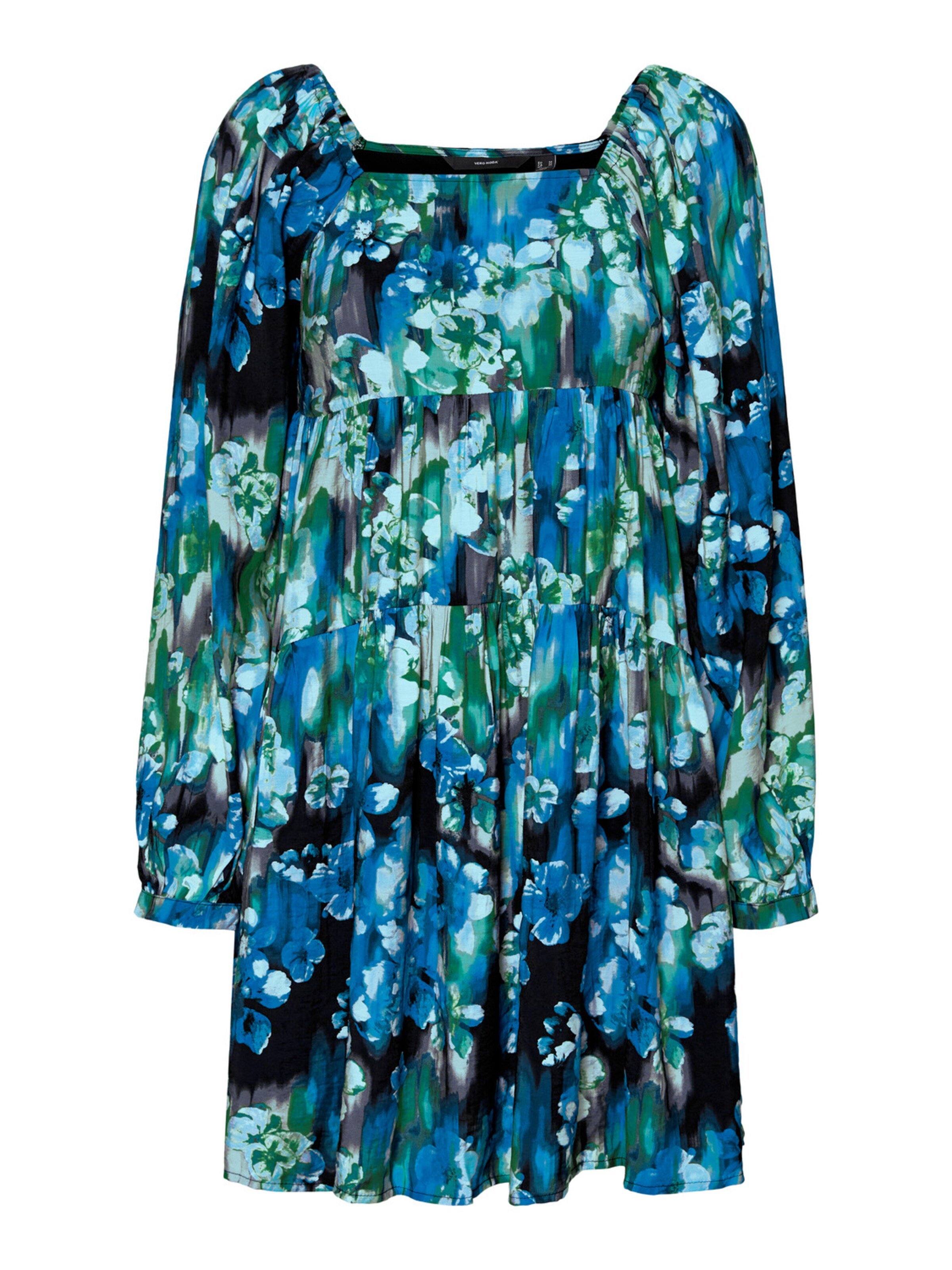 Vero Moda Petite Kleid 'Nora' in navy / türkis / royalblau / grün