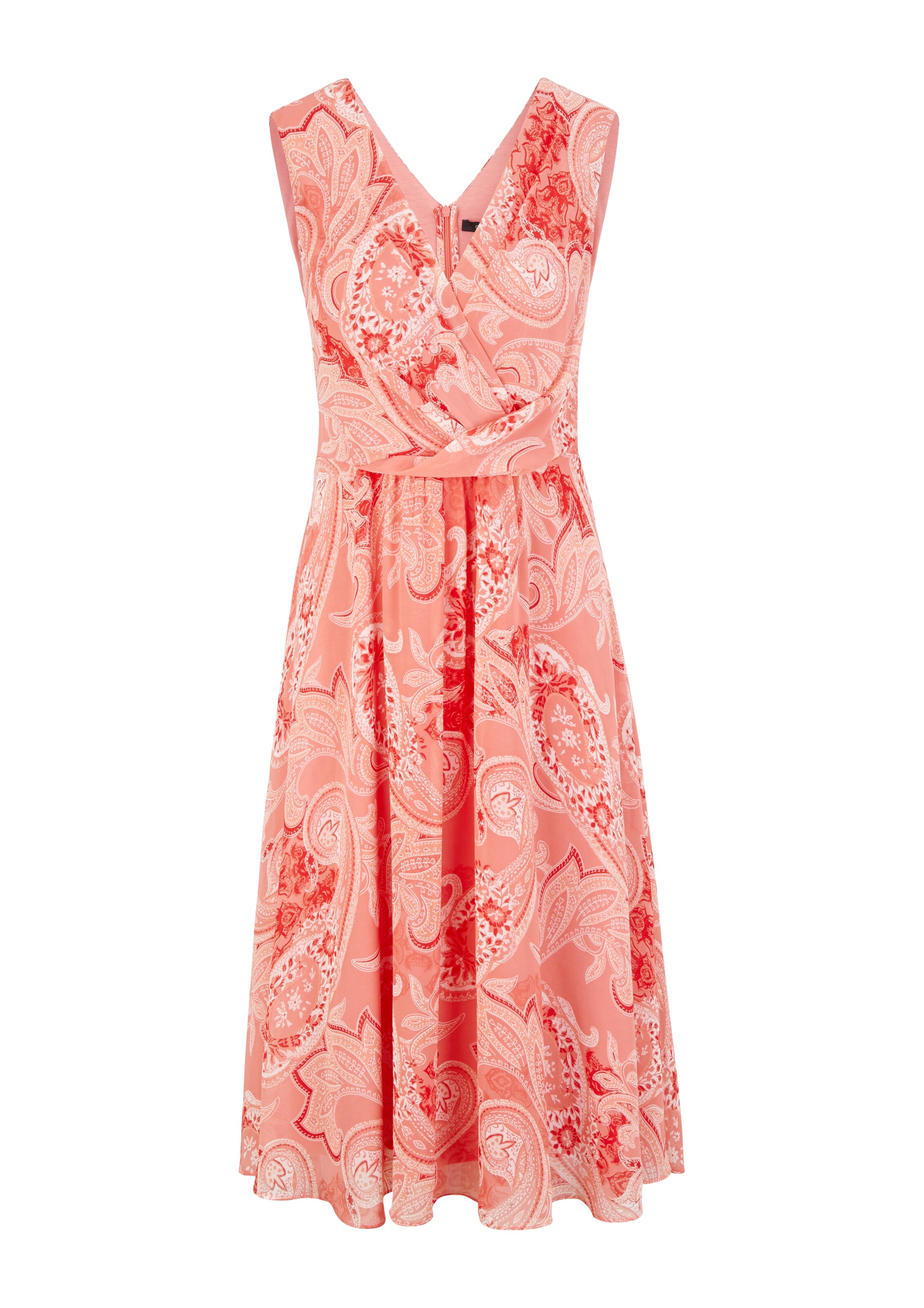 COMMA Kleid in pink / dunkelpink / weiß ABOUT YOU