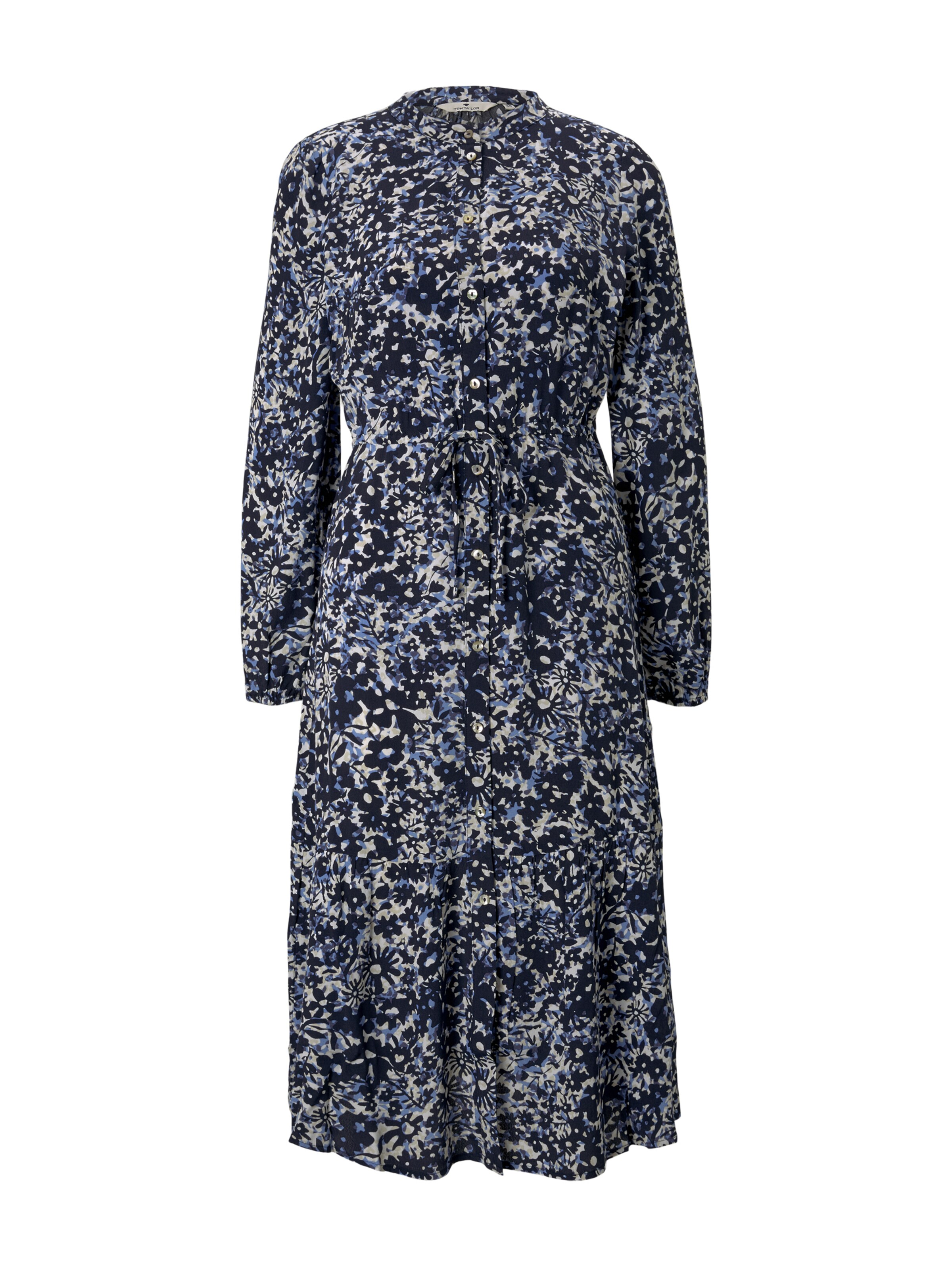 TOM TAILOR Blusenkleid in marine / hellblau ABOUT YOU
