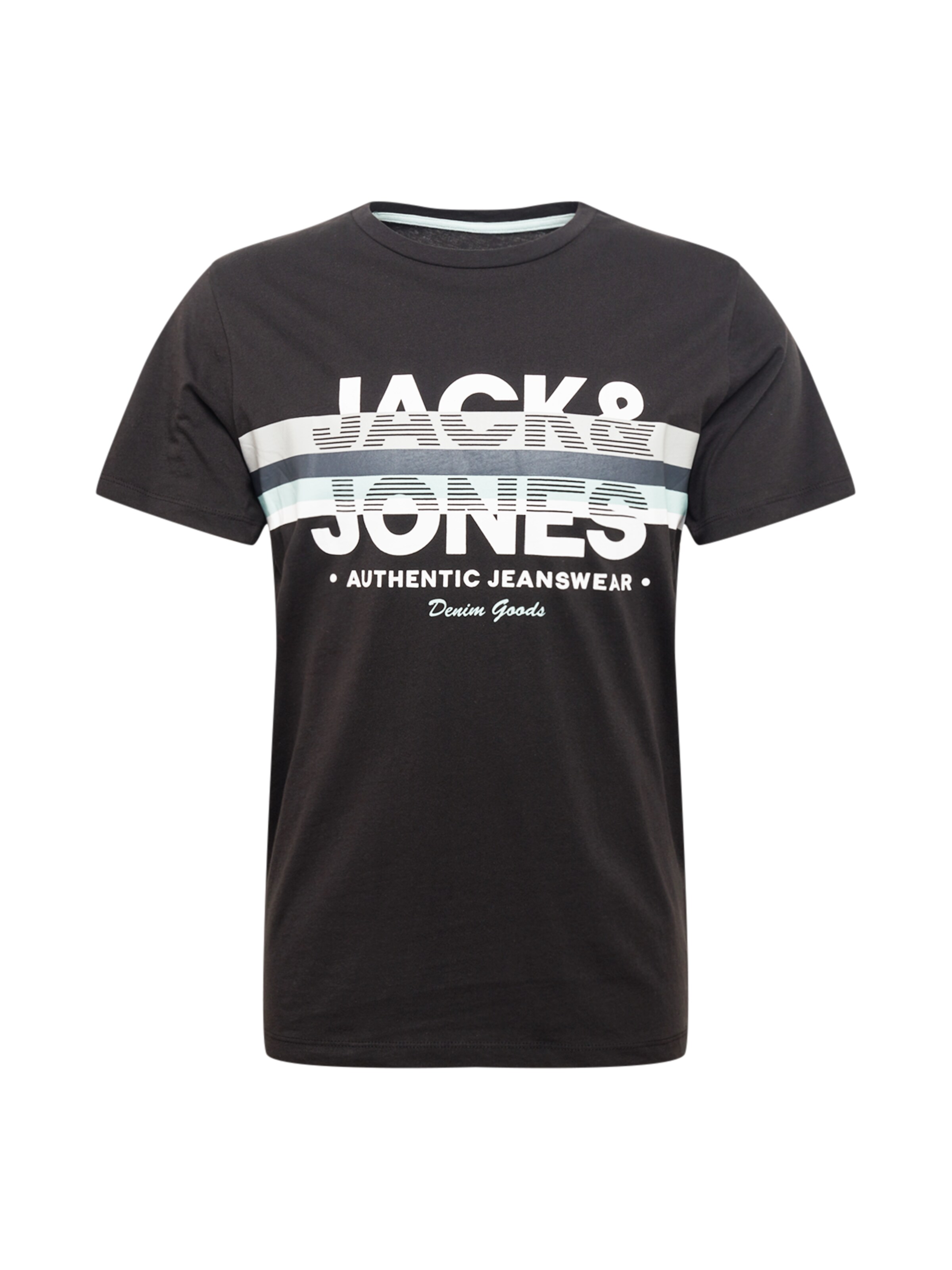 JACK & JONES TShirt in hellblau / schwarz / weiß ABOUT YOU