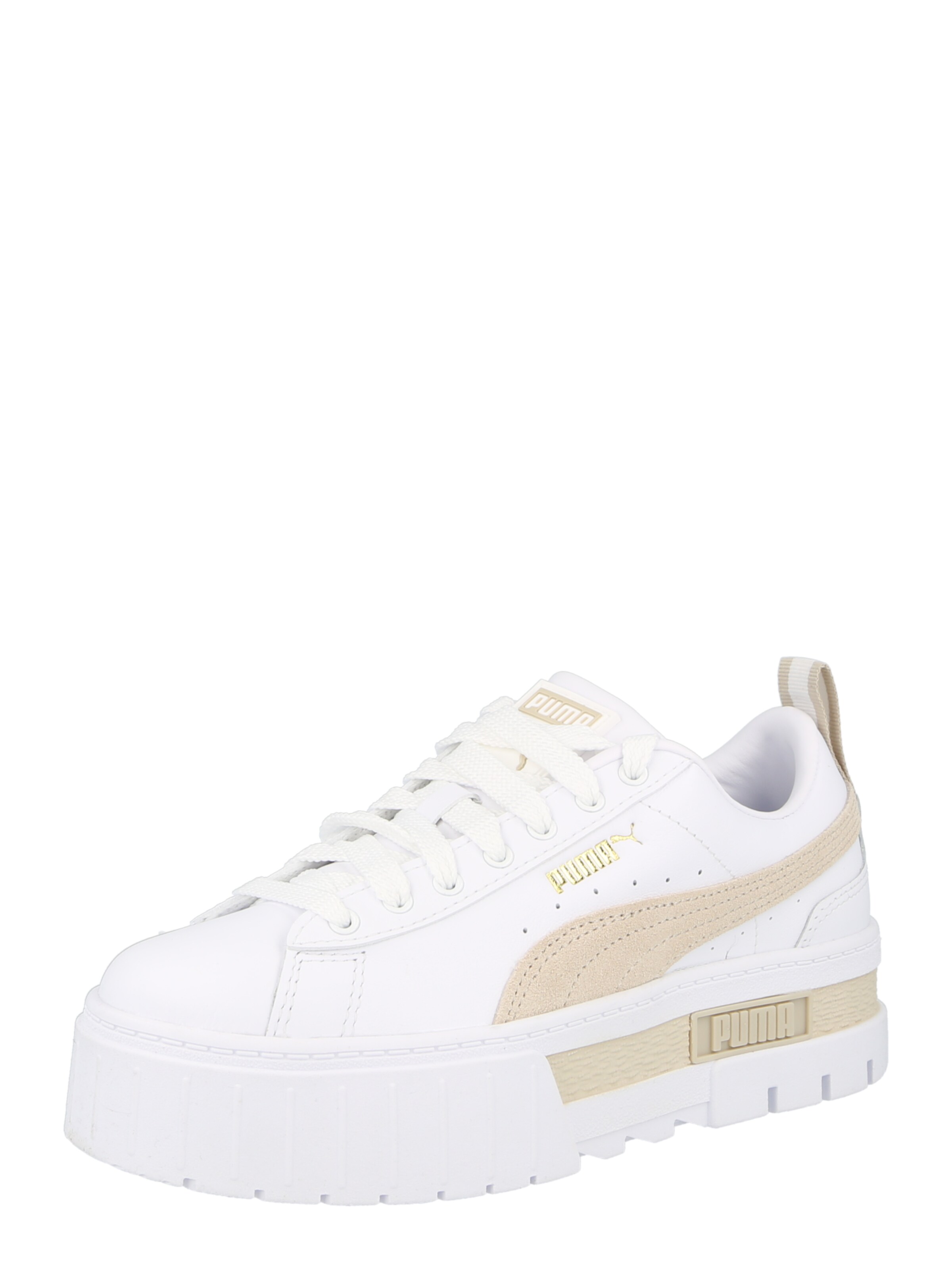 PUMA Sneaker 'Mayze Lth' in beige / weiß ABOUT YOU