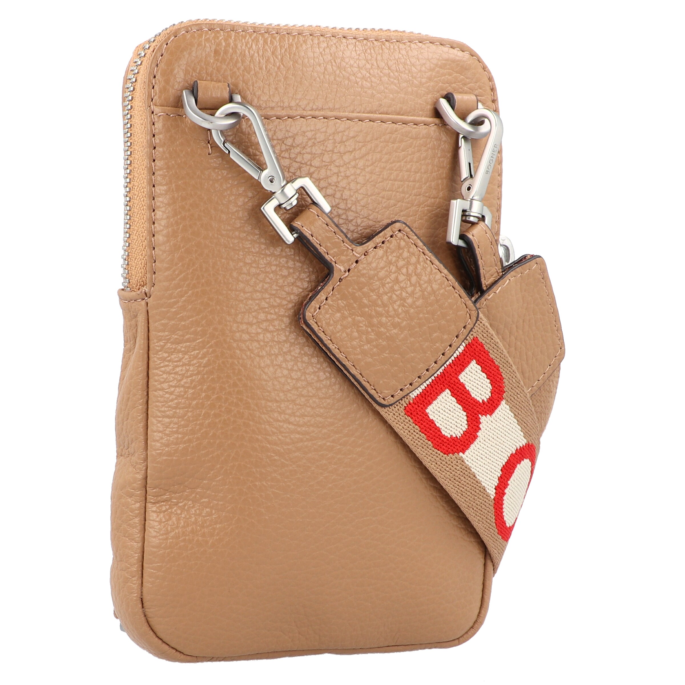 BOGNER Handytasche 'Andermatt' in beige / braun / rot ABOUT YOU
