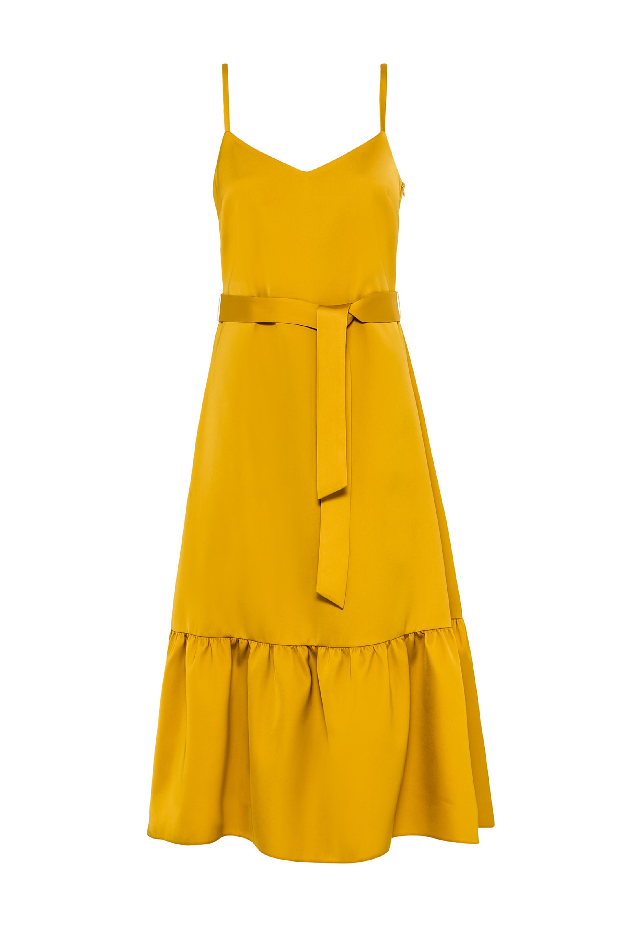 HALLHUBER Midikleid in gelb ABOUT YOU