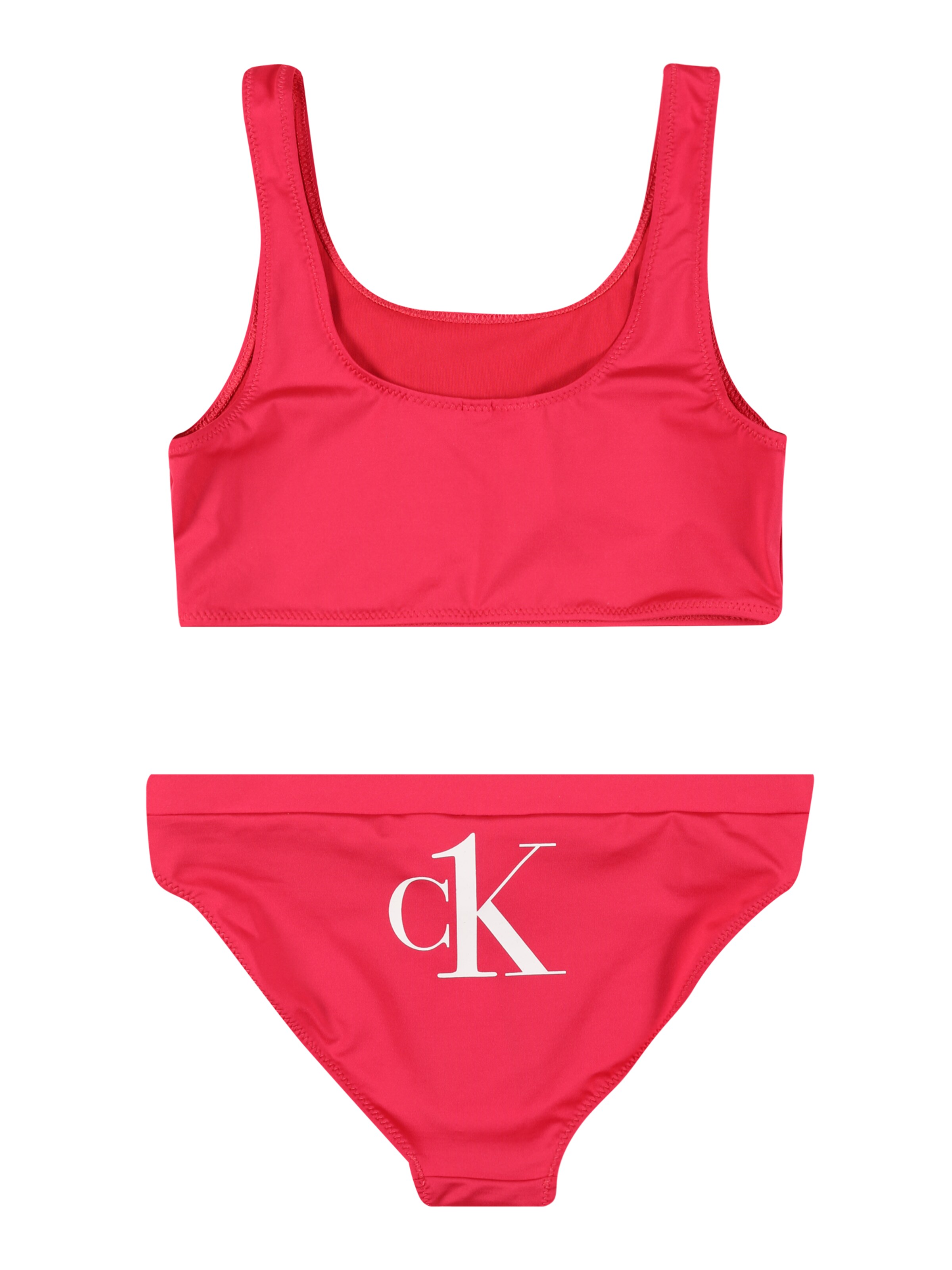 Calvin Klein Swimwear Bikini in pink / weiß ABOUT YOU