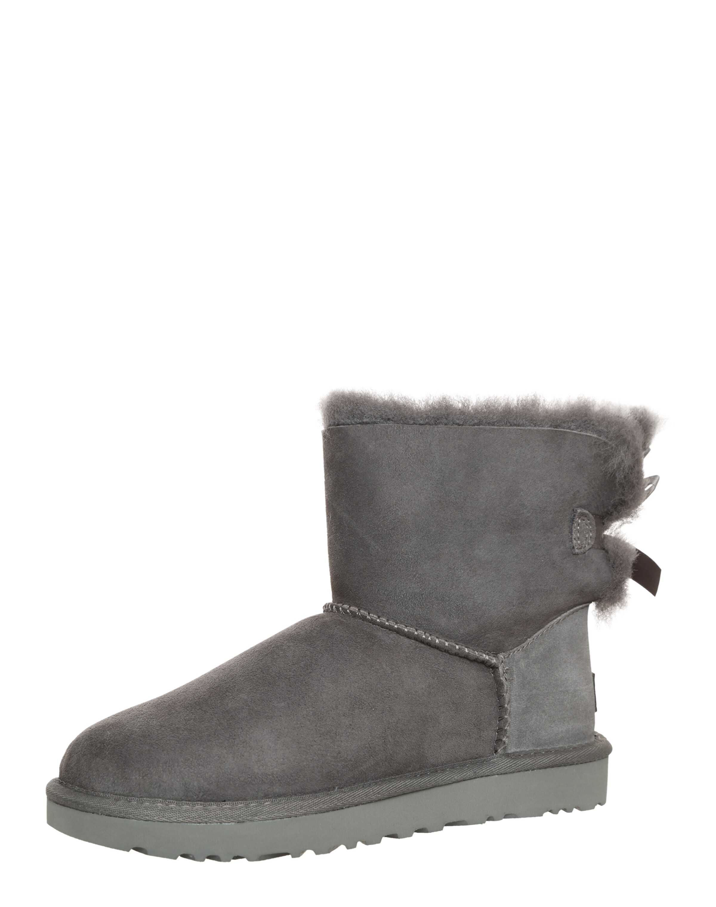 UGG Boots mit FellFütterung 'Mini Bailey Bow II' in grau ABOUT YOU