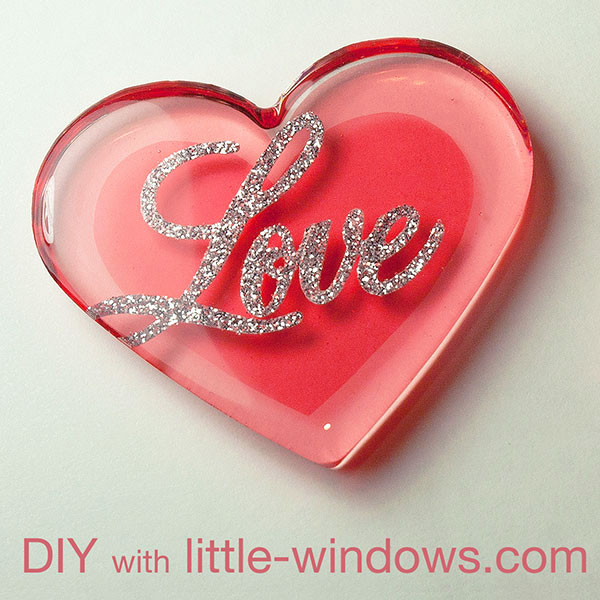 Make Resin Heart Castings for Jewelry and decoration Little Windows