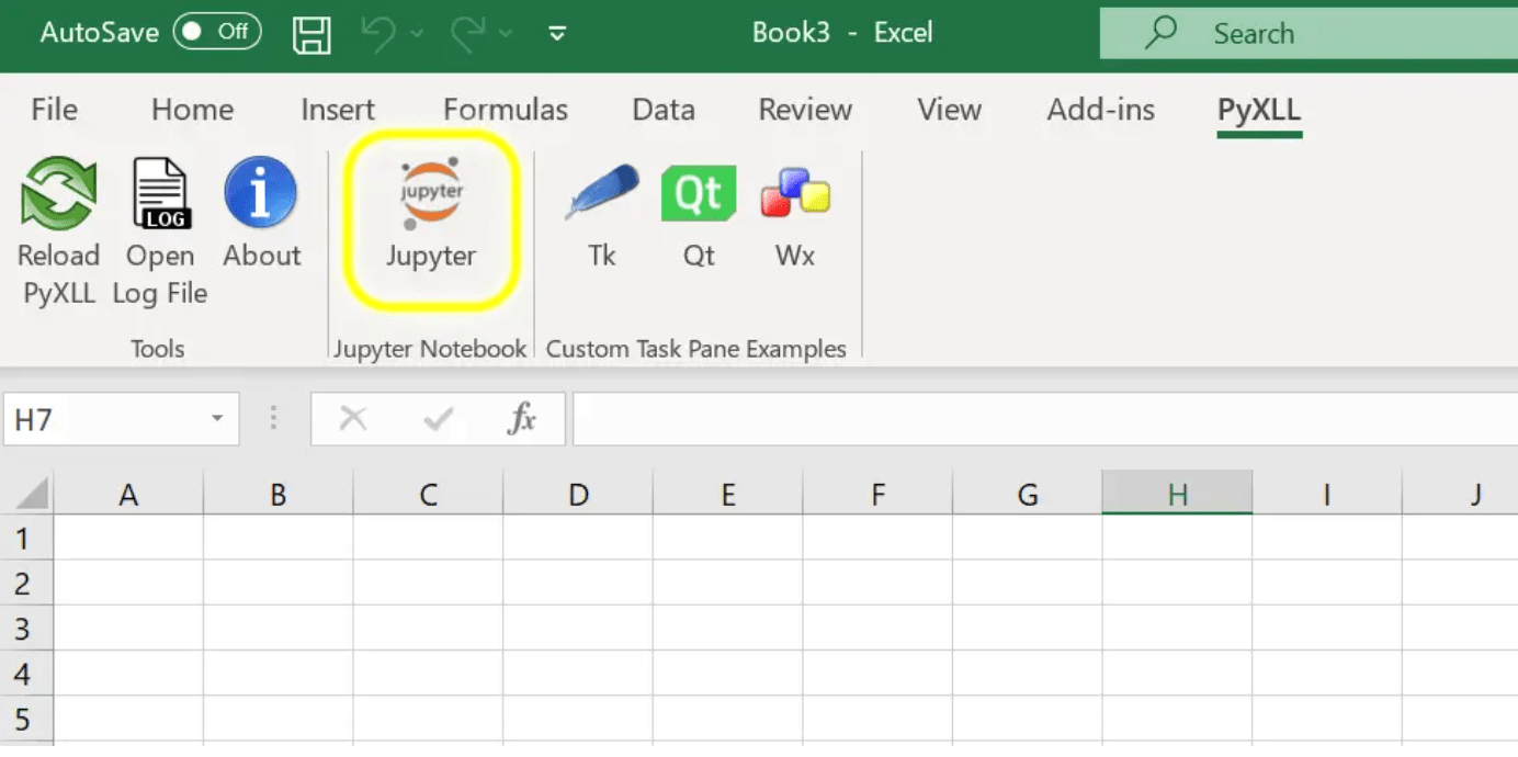 How to run a Jupyter Notebook in an Excel Spreadsheet