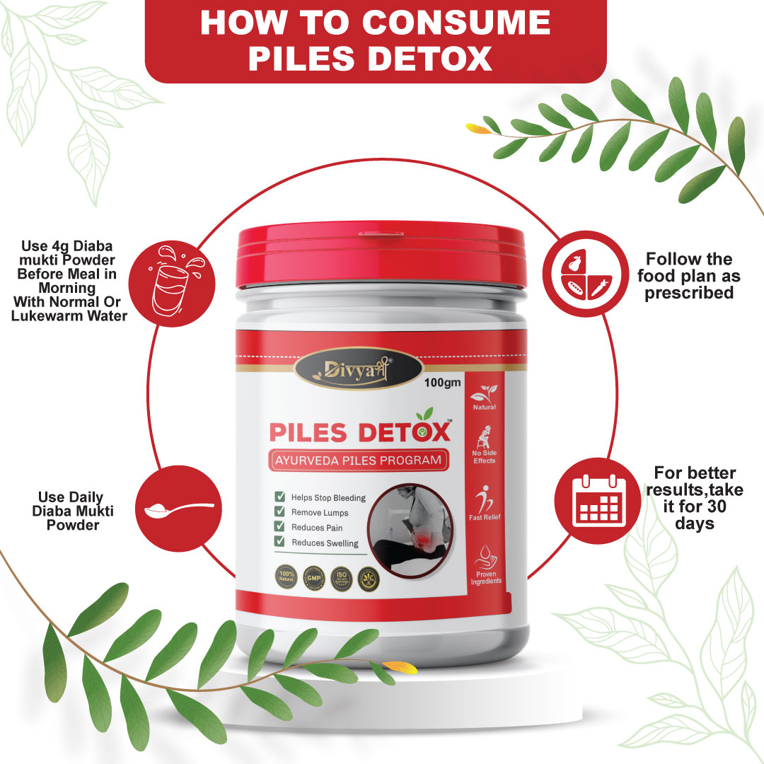 Buy Divya Shree Piles Detox Powder Jeevan Care Ayurveda online at best