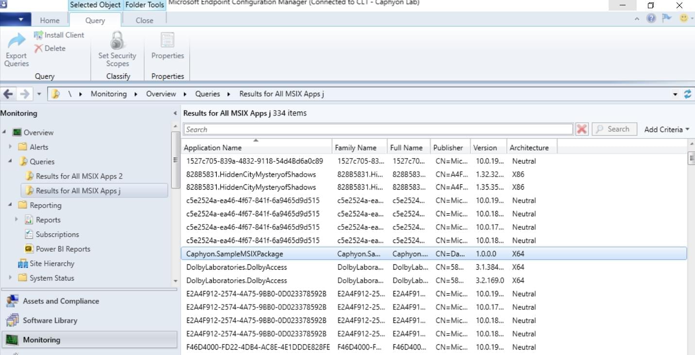 How to Get Reports on MSIX/APPX App Inventory in SCCM