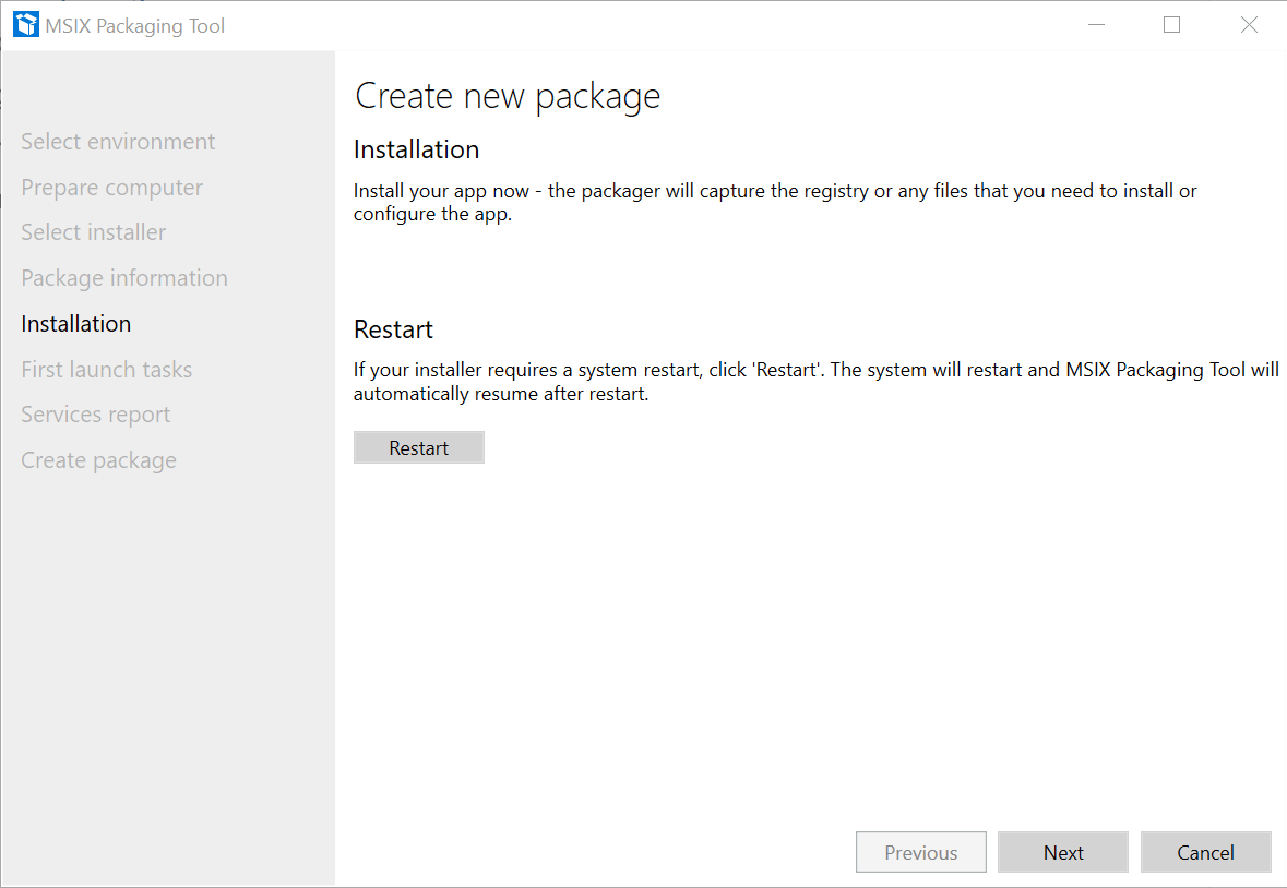 MSIX Packaging Tool Guide me in!