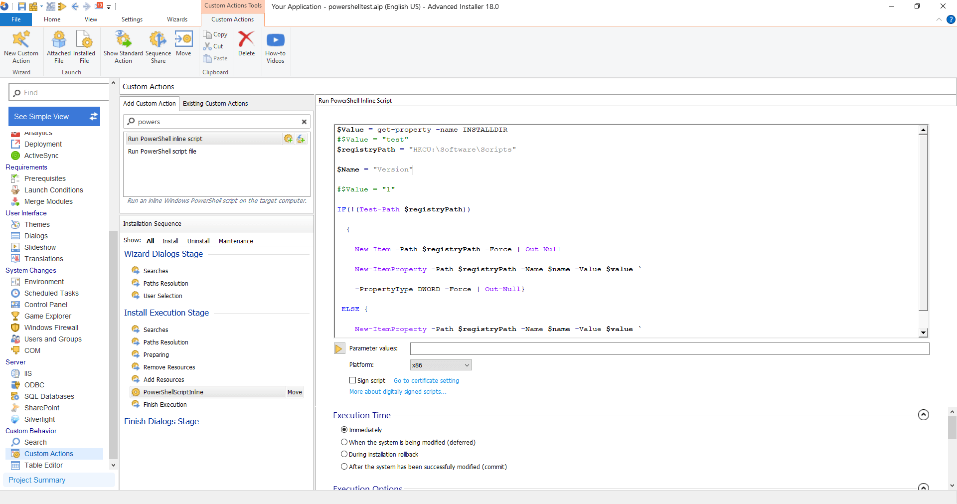 How To Execute Powershell Custom Actions in MSI