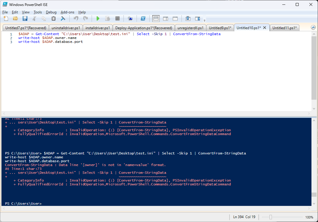How to easily Read INI Files with PowerShell commands
