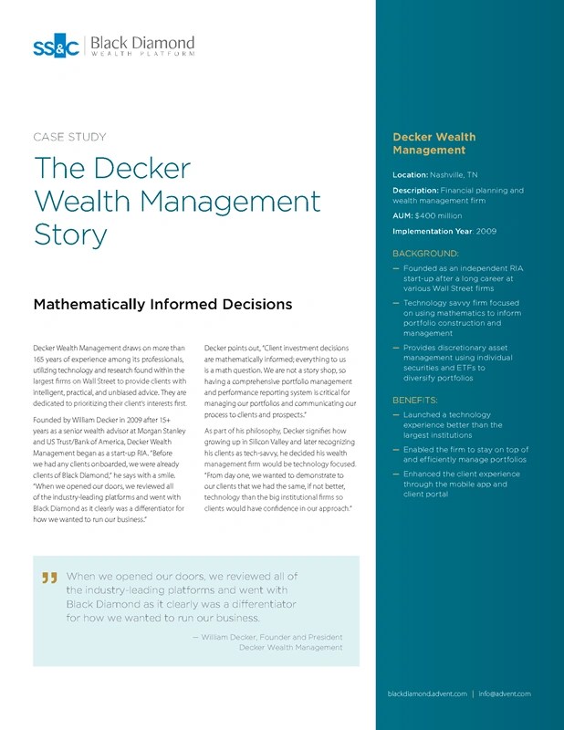 The Decker Wealth Management Story