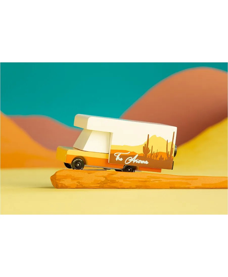 CandyLab Arizona RV Truck Solid Beech Wood Toy Vehicle, WaterBased