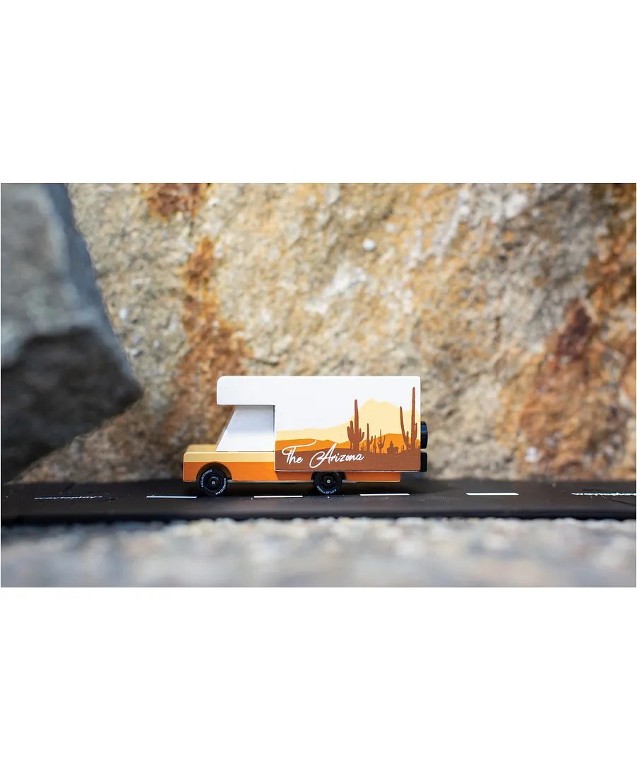 CandyLab Arizona RV Truck Solid Beech Wood Toy Vehicle, WaterBased