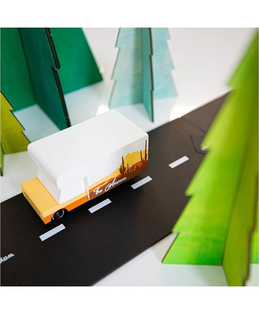 CandyLab Arizona RV Truck Solid Beech Wood Toy Vehicle, WaterBased