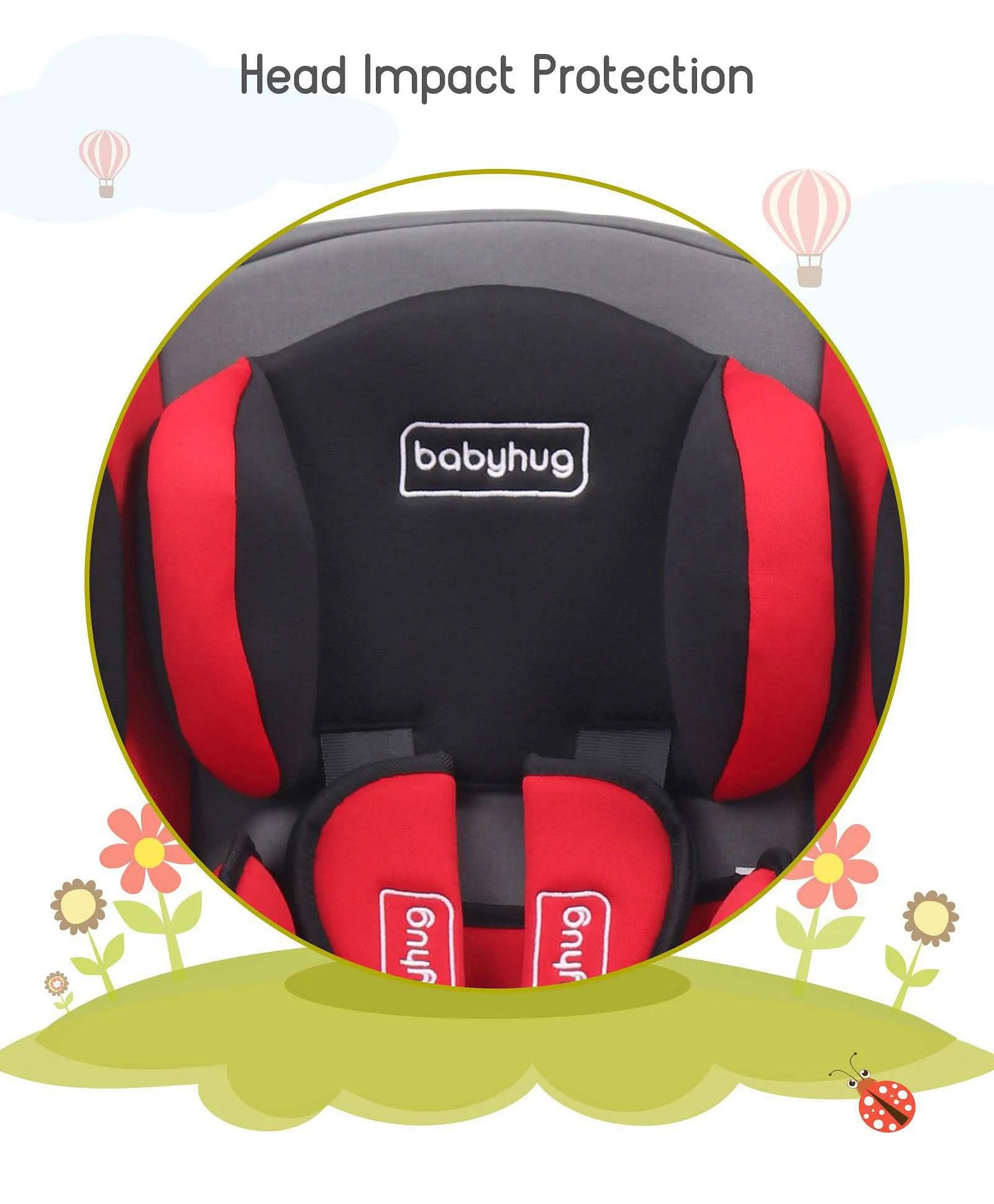 Babyhug Cruise Convertible Reclining Car Seat With Side Impact