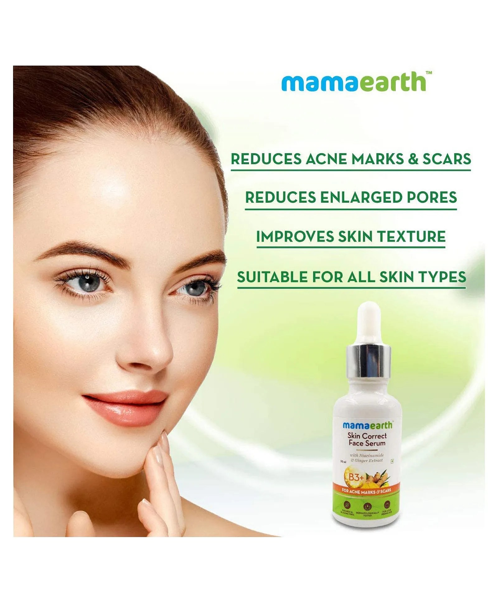Mamaearth Skin Correct Face Serum with Niacinamide and Ginger Extract