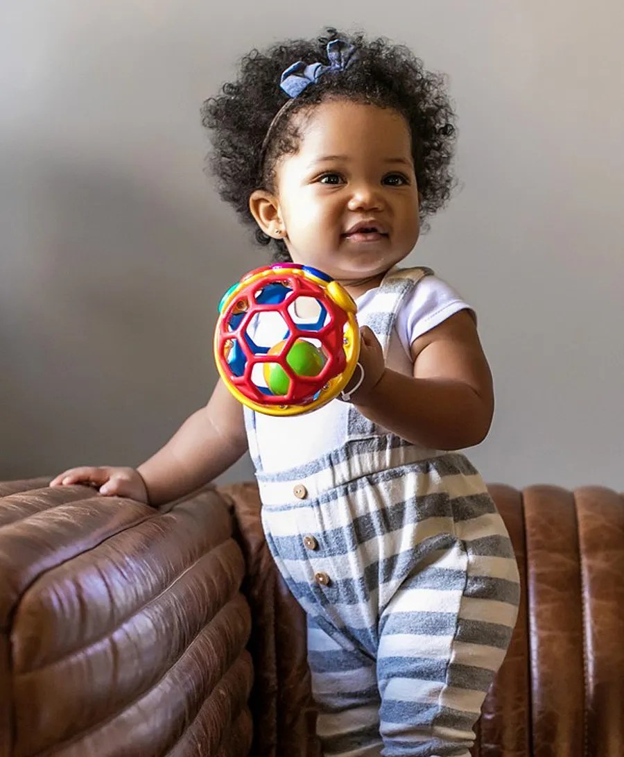 Baby Einstein Bendy Ball Rattle Easy Grasp, Multicolor Beads, 10.2cm