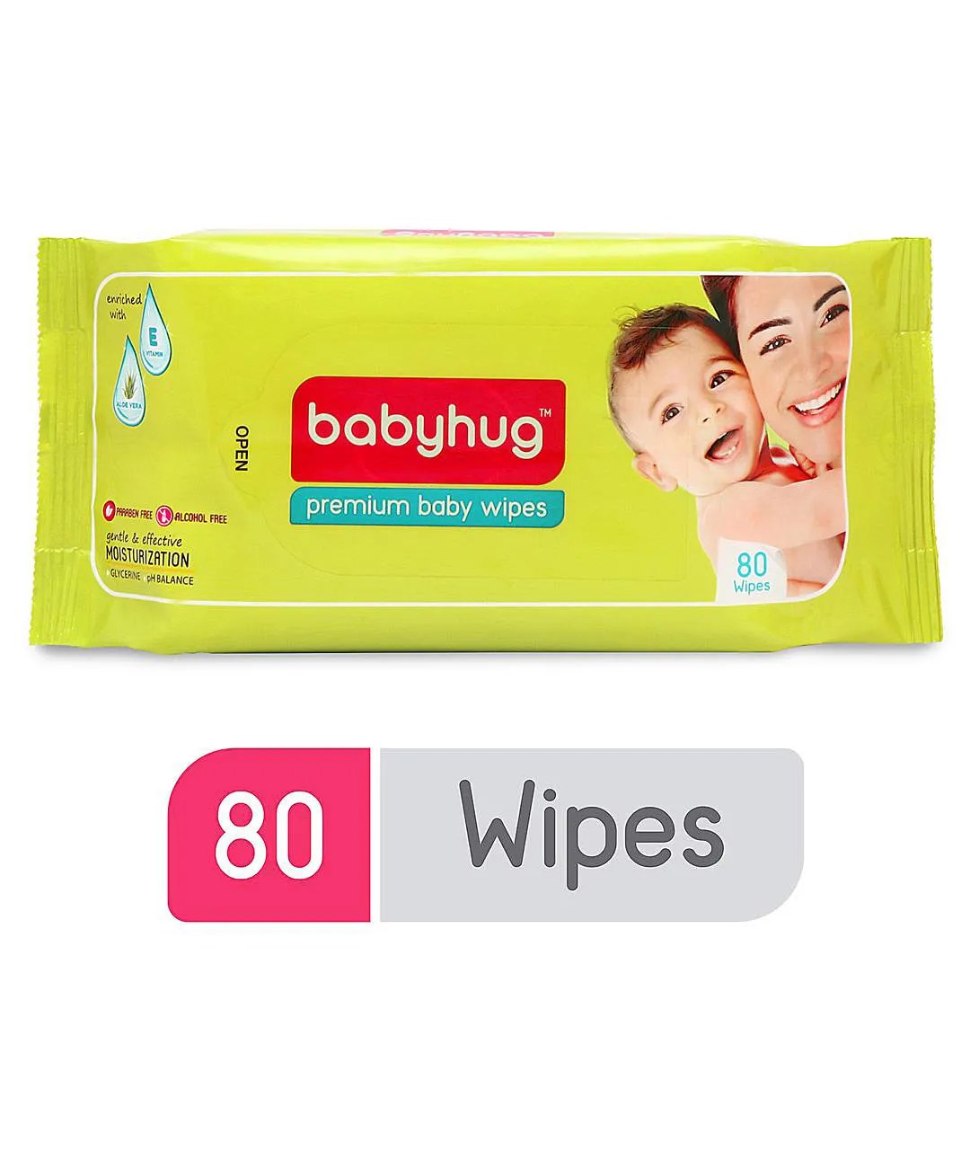 Babyhug Premium Baby Wipes 80 Pieces Online in UAE, Buy at Best Price