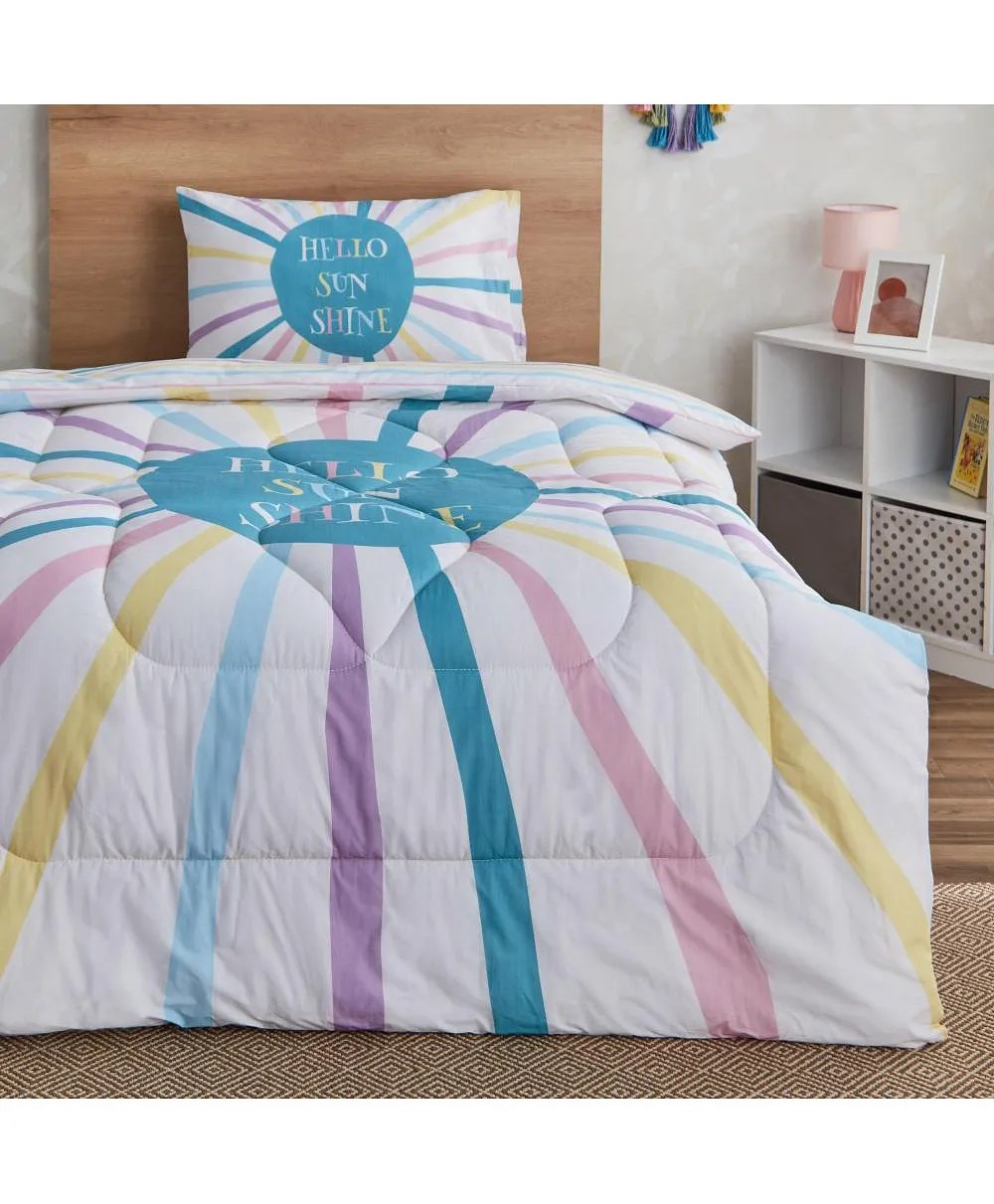 HomeBox Hermione Hello Sunshine Cotton Twin Comforter Set 2 Pieces عبر الإنترنت في الإمارات