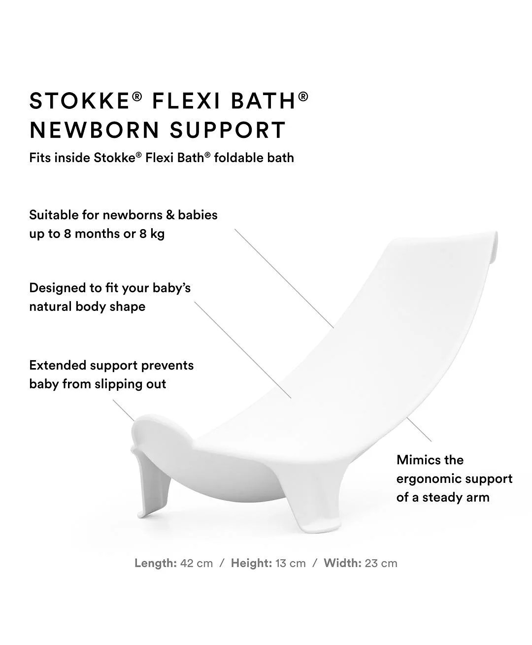 Stokke Flexi Bath Tub + Newborn Support Bundle White Online in UAE