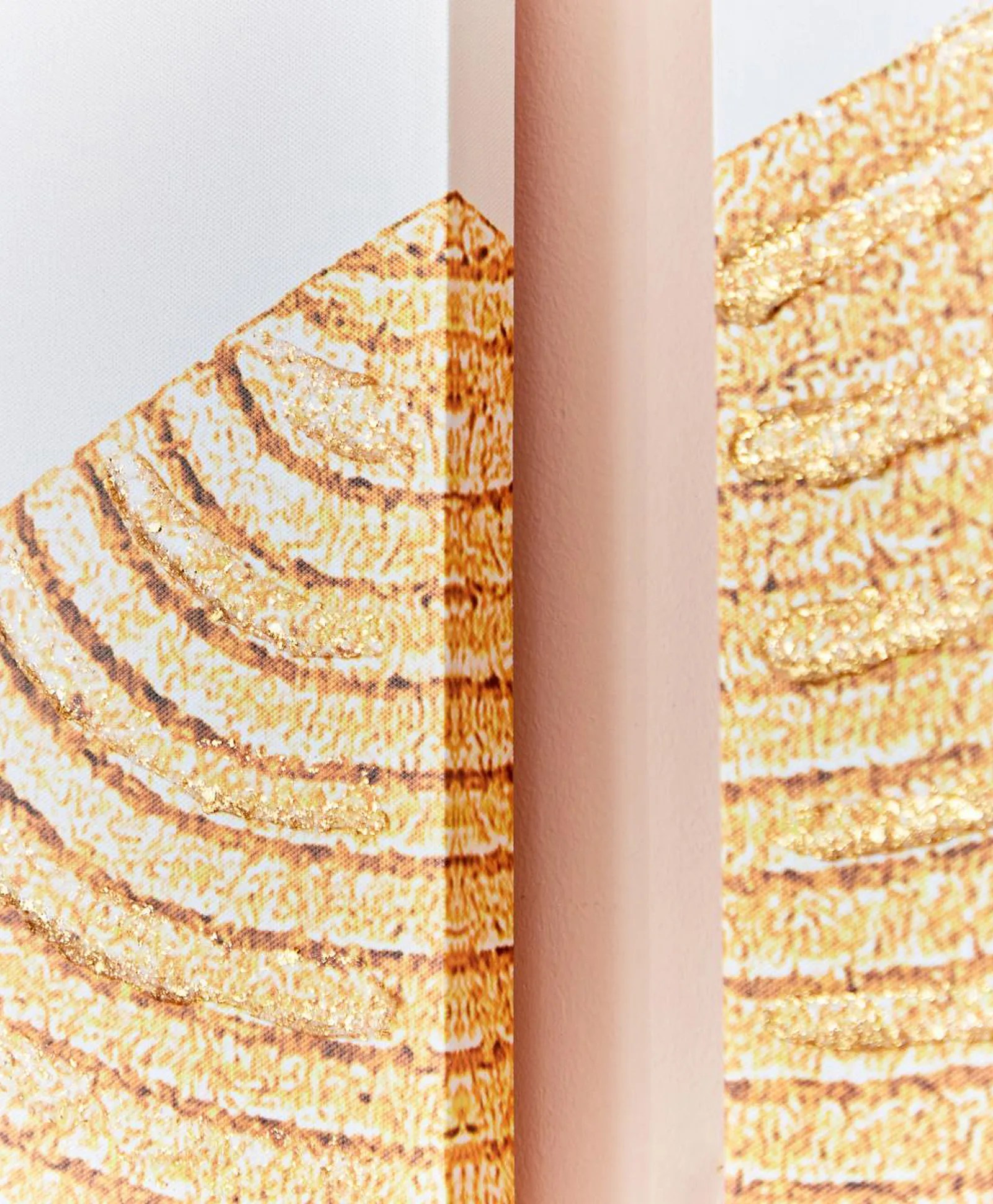 HomeBox Aaron Printed Brushed Gold Framed Wall Art Set 3 Piece Online