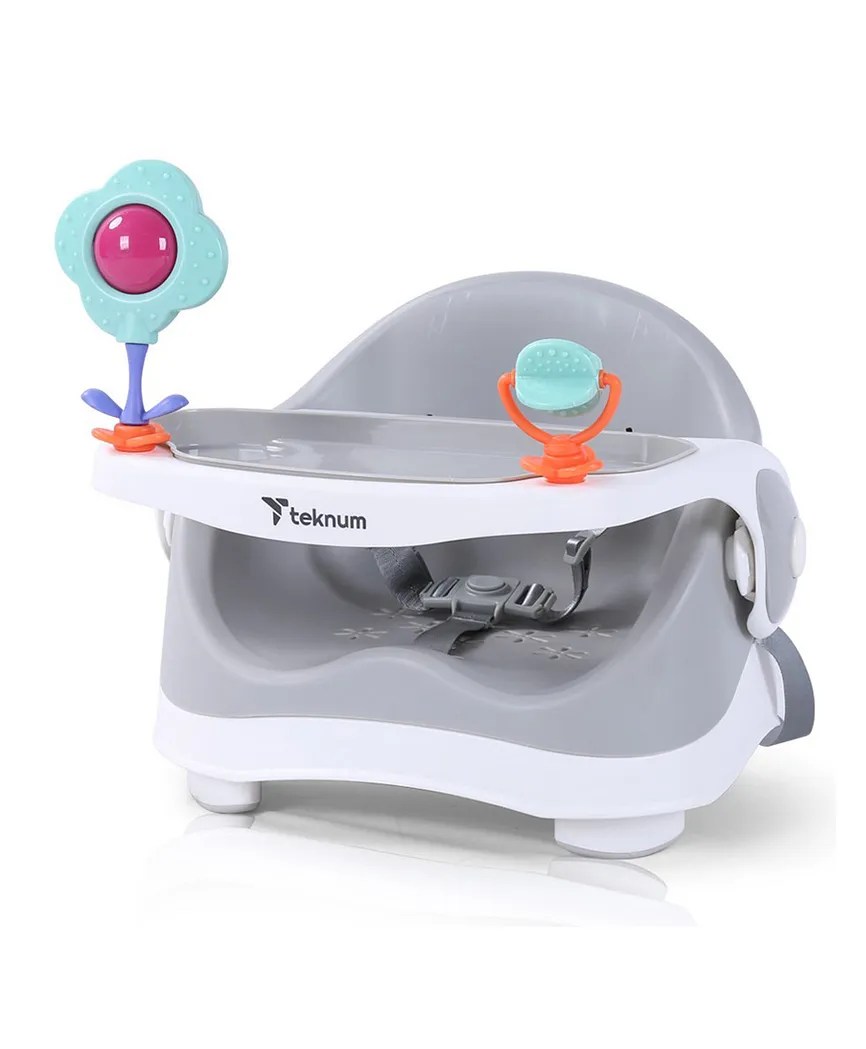 Teknum Portable Booster Chair for 6M+, Adjustable Height, Safety Belt