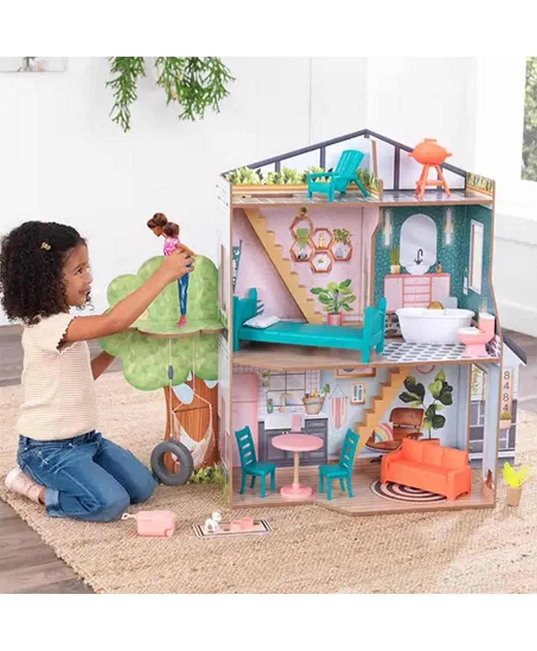 KidKraft Backyard Cookout Dollhouse 3+ Years, 106.7x31x85.6 cm