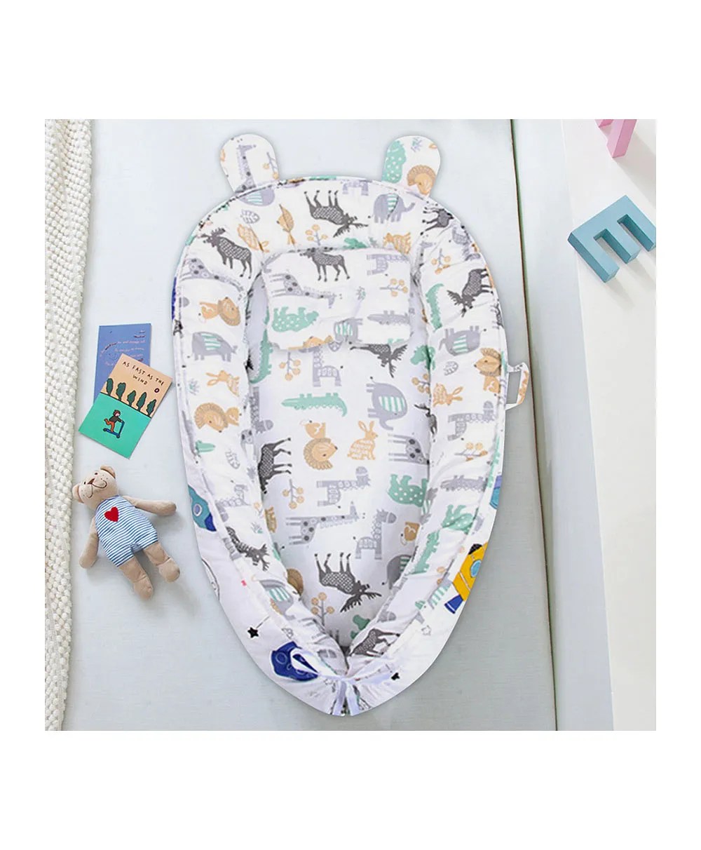 Star Babies Baby Bed Sleeping Pod with Caddy Diaper Organizer Black