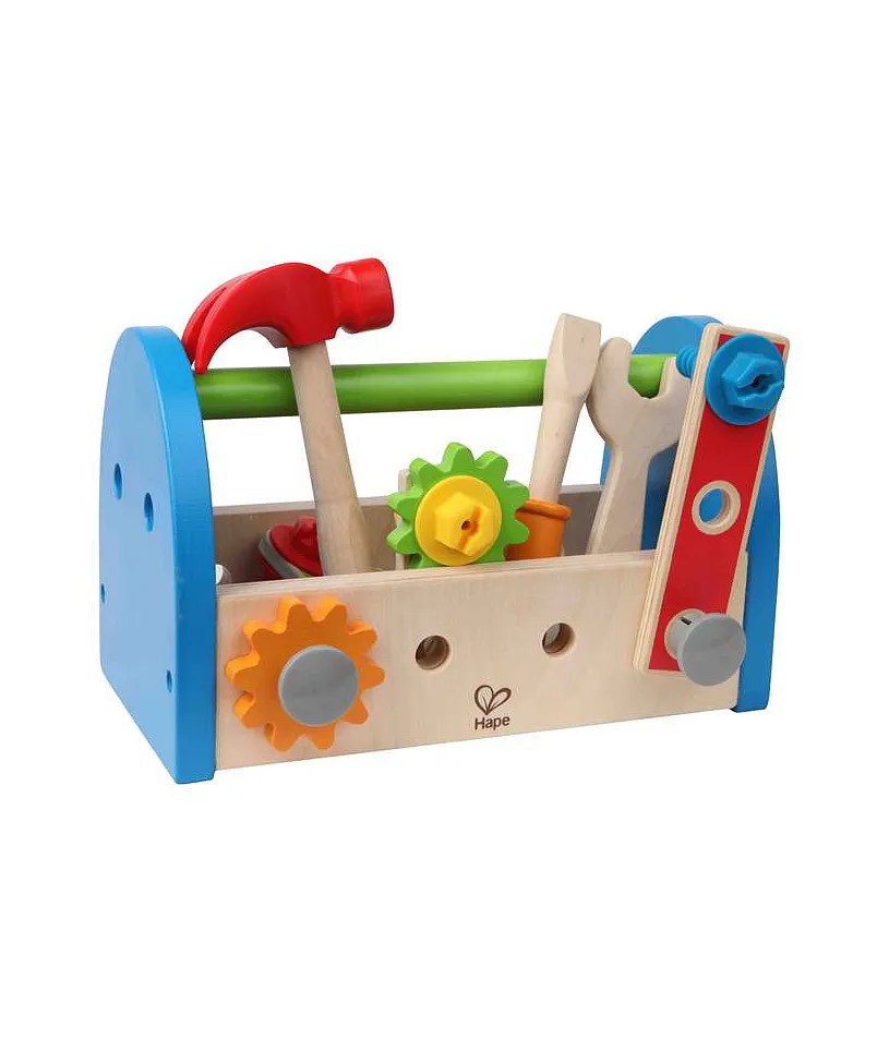 Hape Wooden FixIt Tool Box 17pc Set ChildSafe NonToxic Building