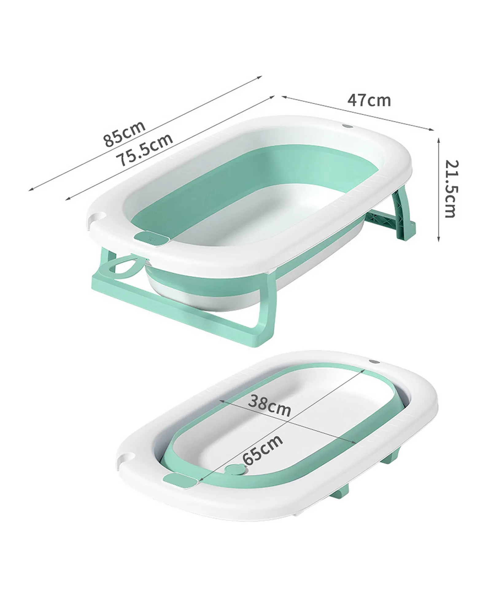 Star Babies Foldable Bathtub + Recline & Rinse Bather + Powder Puff Green Online in UAE, Buy