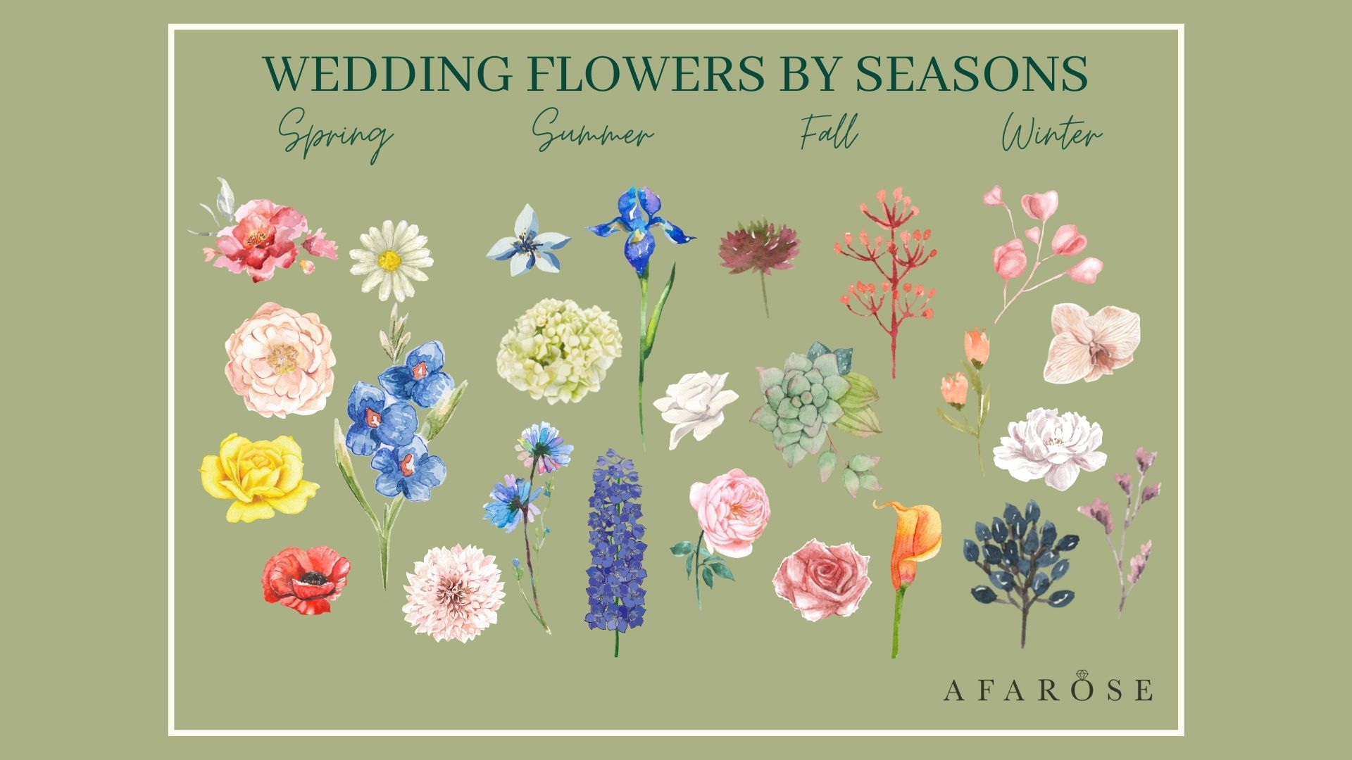 AFAROSE Blog Wedding Flowers by Season