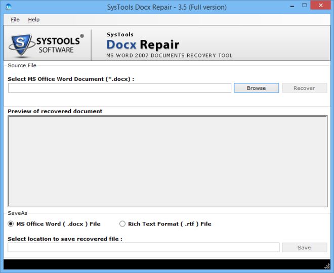 Download SysTools Docx Repair v3.5 AfterDawn Software downloads