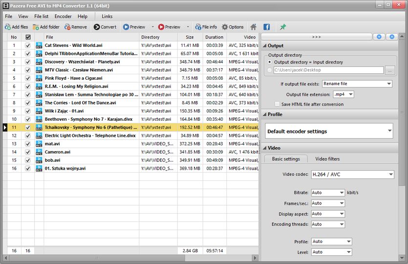 Download Pazera Free AVI to MP4 Converter (64bit Portable) v1.2