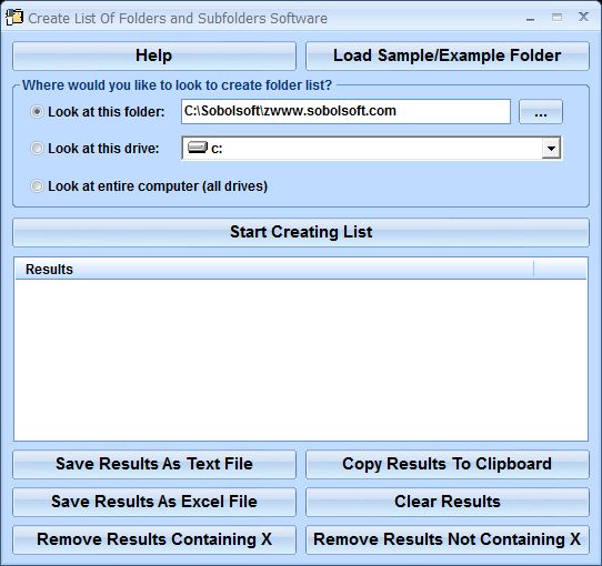 Download Create List Of Folders and Subfolders Software v7.0