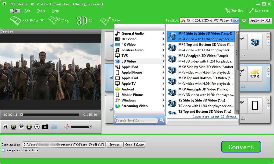 Download 7thShare 3D Video Converter v3.8.8 AfterDawn Software downloads