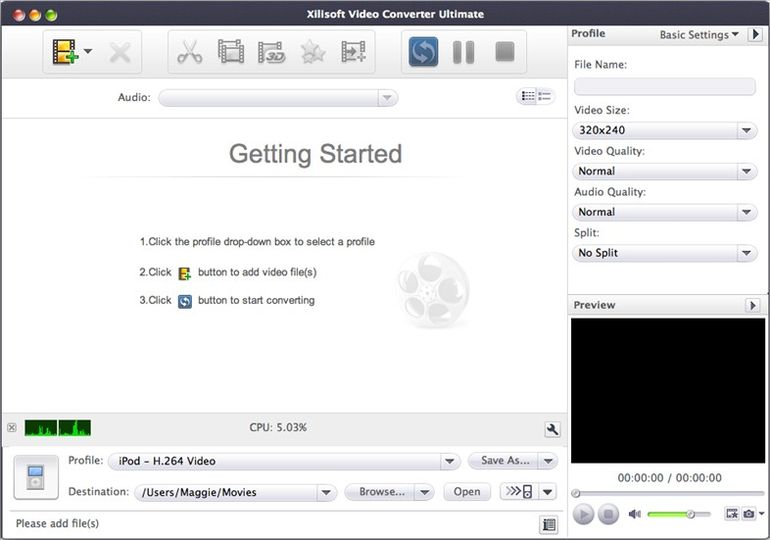 Lataa Xilisoft Video Converter Ultimate for Mac OS X v7.7.3.20140106