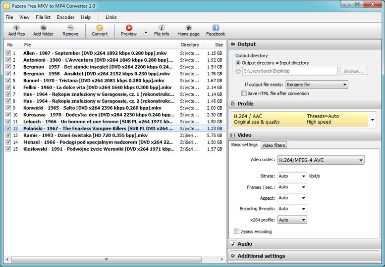 Download Pazera Free MKV to MP4 Converter (Portable) v1.1 (freeware