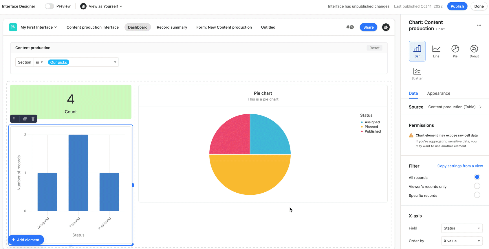 Configuring Elements in Interfaces Airtable Support