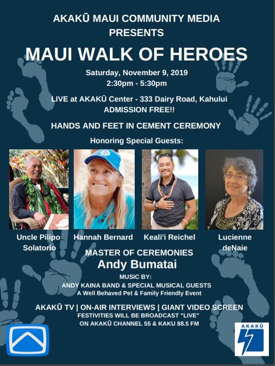 Akakū Maui Walk of Heroes Celebration, 2019 Akaku