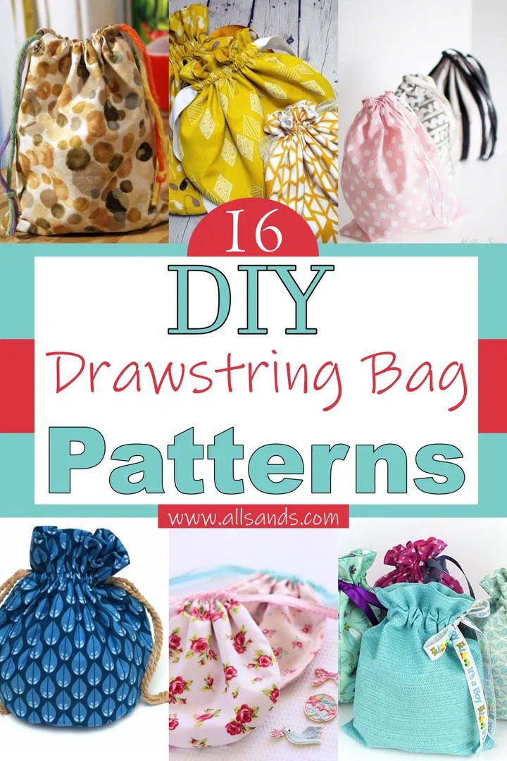 16 DIY Drawstring Bag Patterns For Beginners All Sands