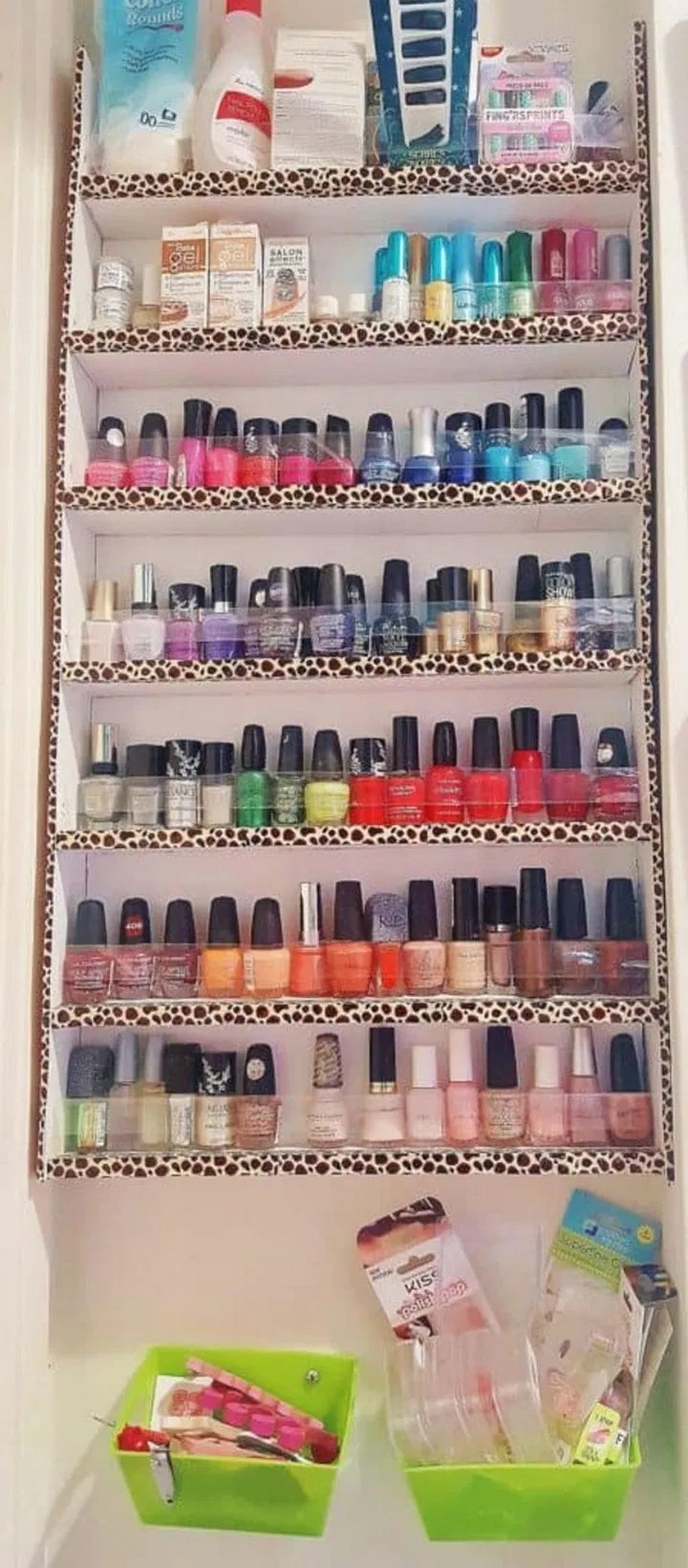 26 DIY Nail Polish Rack Ideas For Makeup Room All Sands