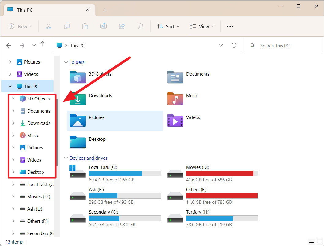 How to Add or Remove Folders from ‘This PC’ Section in File Explorer on