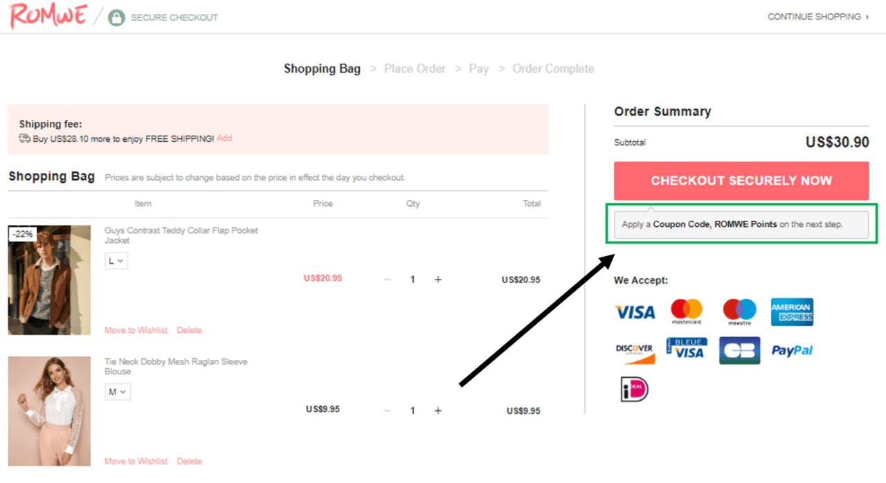 Romwe Coupons 2023 كود خصم روموي وكوبونات حصرية الموفر