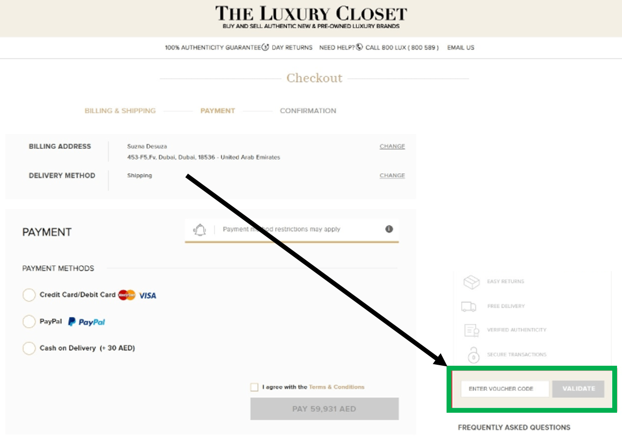 كود خصم ذا لاكشري كلوزيت 2023 كوبون 10 The Luxury Closet Code