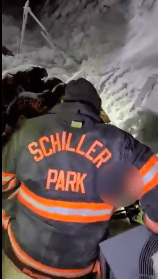 Firefighters Rescue a Woman Trapped in the Cold for 10 Hours under Snow & Ice Covered Awning
