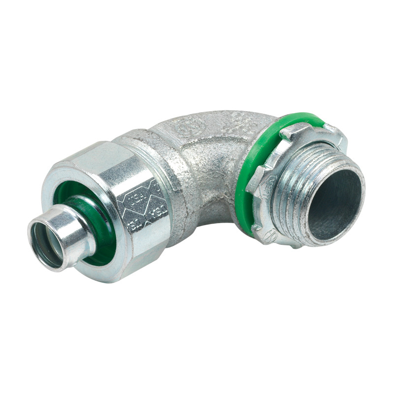 Liquid Tight 90Degree Connector 3/8″, Malleable Iron NSI Industries