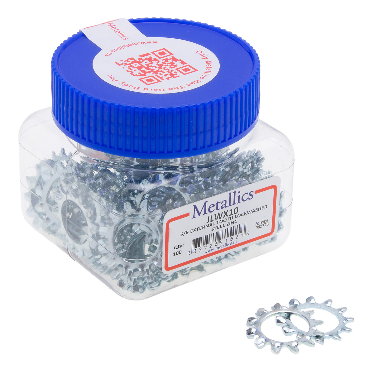 Washers 8 Ext Tooth Lock SS (Jar 100) NSI Industries