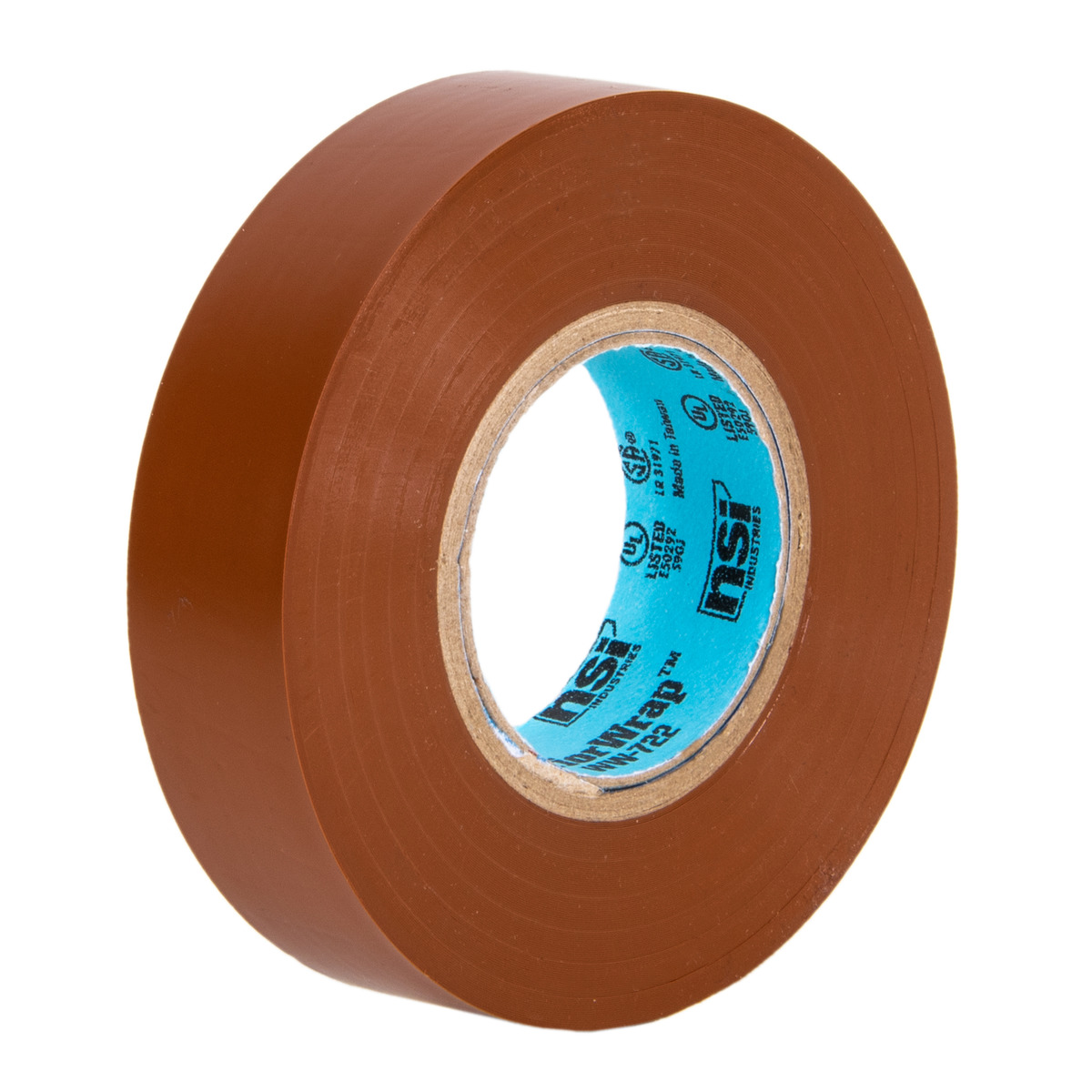 Professional Brown Vinyl Electrical Tape, 7mil, 60ft Long NSI Industries